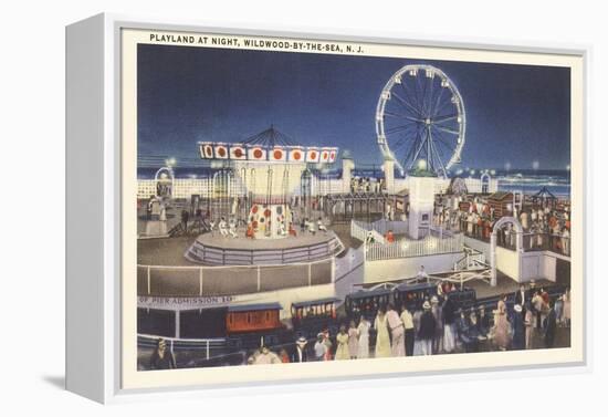 Night, Amusement Park, Wildwood-by-the-Sea, New Jersey-null-Framed Stretched Canvas
