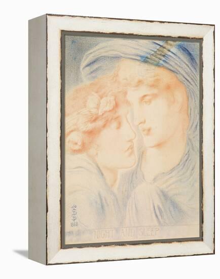 Night and Sleep, 1888 (Pastel on Paper)-Simeon Solomon-Framed Premier Image Canvas