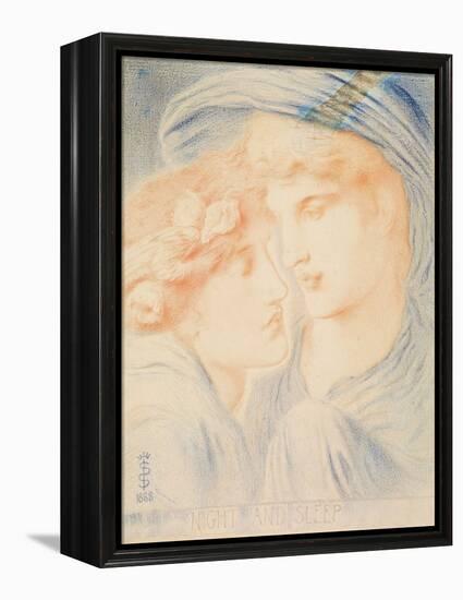 Night and Sleep, 1888 (Pastel on Paper)-Simeon Solomon-Framed Premier Image Canvas