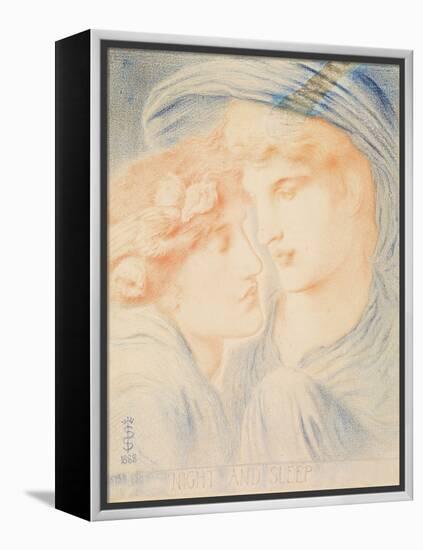 Night and Sleep, 1888 (Pastel on Paper)-Simeon Solomon-Framed Premier Image Canvas