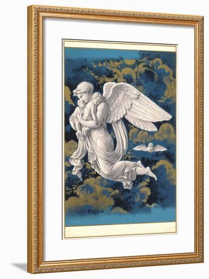 Night Angel with Children-Found Image Press-Framed Giclee Print