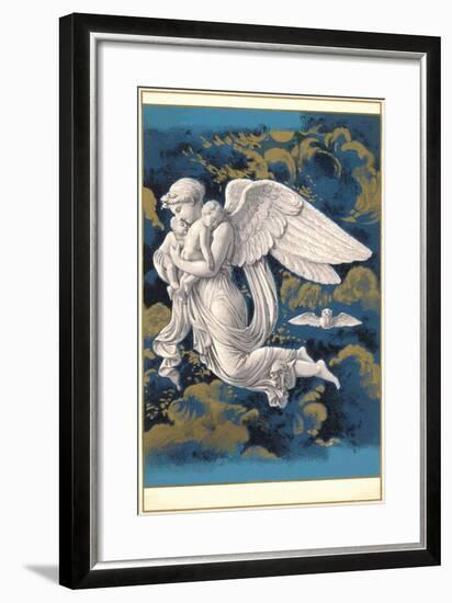 Night Angel with Children-Found Image Press-Framed Giclee Print