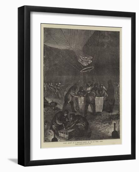 Night Ascent of a Balloon, Chemin De Fer Du Nord, Paris-Edwin Buckman-Framed Giclee Print