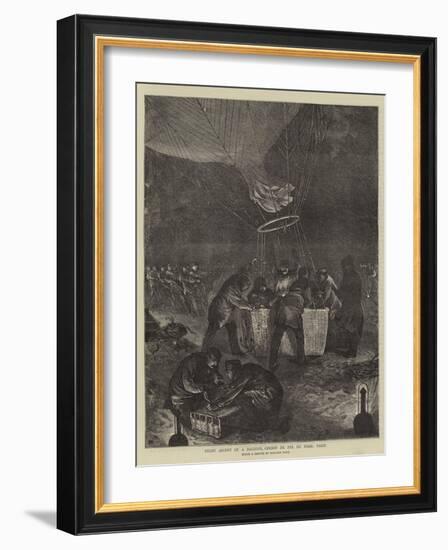 Night Ascent of a Balloon, Chemin De Fer Du Nord, Paris-Edwin Buckman-Framed Giclee Print