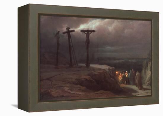 Night At Calvary-Vasili Petrovich Vereshchagin-Framed Premier Image Canvas