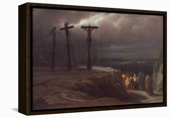 Night At Calvary-Vasili Petrovich Vereshchagin-Framed Premier Image Canvas