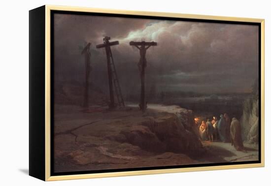 Night At Calvary-Vasili Petrovich Vereshchagin-Framed Premier Image Canvas