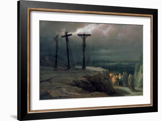 Night at Golgotha, 1869-Vasilij Vereshchagin-Framed Giclee Print