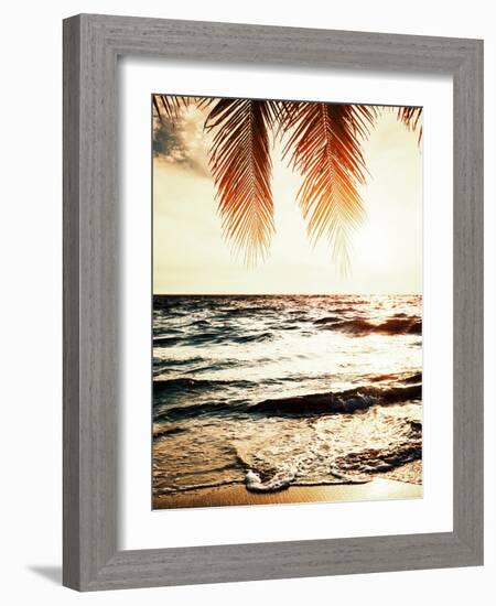 Night Beach-Tai Prints-Framed Photographic Print