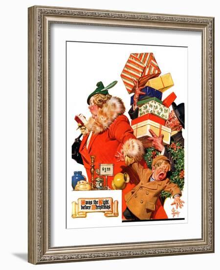 "'Night before Christmas',"December 26, 1936-Joseph Christian Leyendecker-Framed Giclee Print