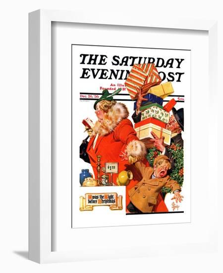 "'Night before Christmas'," Saturday Evening Post Cover, December 26, 1936-Joseph Christian Leyendecker-Framed Giclee Print