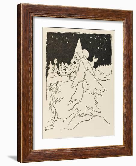 Night before Christmas-Arthur Rackham-Framed Art Print