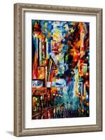 Night Broadway-Leonid Afremov-Framed Art Print