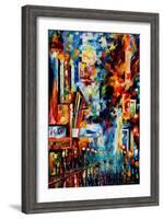 Night Broadway-Leonid Afremov-Framed Art Print