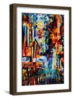 Night Broadway-Leonid Afremov-Framed Art Print