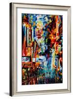 Night Broadway-Leonid Afremov-Framed Art Print