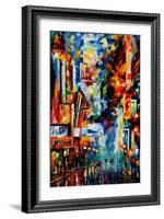 Night Broadway-Leonid Afremov-Framed Art Print