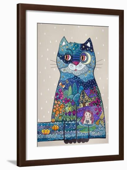 Night Cat 3-Oxana Zaika-Framed Giclee Print