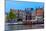 Night City View of Amsterdam Canal with Dutch Houses-kavalenkava volha-Mounted Photographic Print