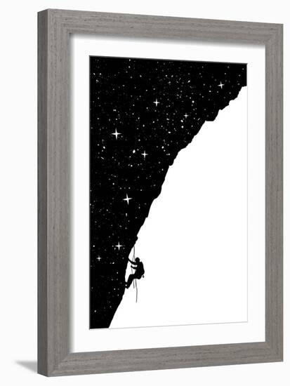 Night Climbing (Bw)-Balazs Solti-Framed Giclee Print