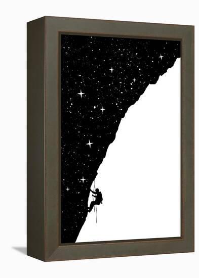 Night Climbing (Bw)-Balazs Solti-Framed Premier Image Canvas