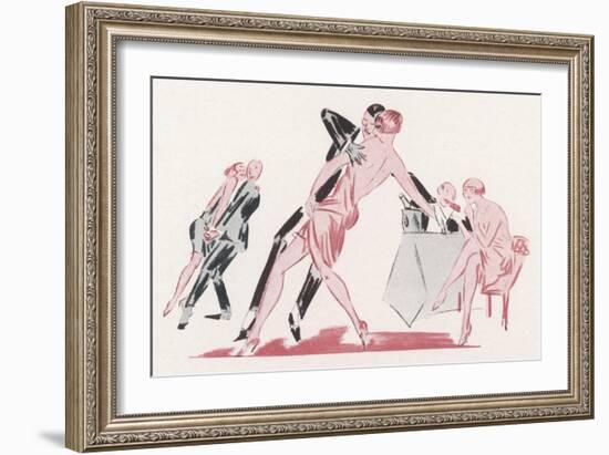 Night-Club Couple Show How Sexy the Tango Can Be-Raldejo-Framed Art Print