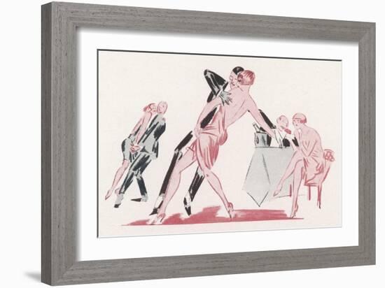 Night-Club Couple Show How Sexy the Tango Can Be-Raldejo-Framed Art Print