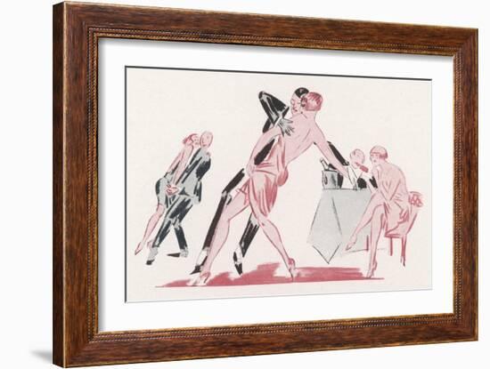 Night-Club Couple Show How Sexy the Tango Can Be-Raldejo-Framed Art Print