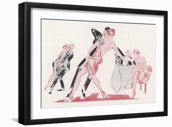 Night-Club Couple Show How Sexy the Tango Can Be-Raldejo-Framed Art Print