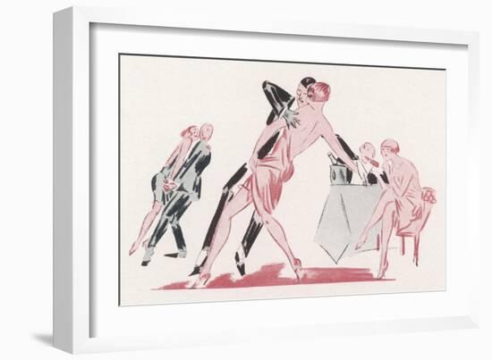 Night-Club Couple Show How Sexy the Tango Can Be-Raldejo-Framed Art Print