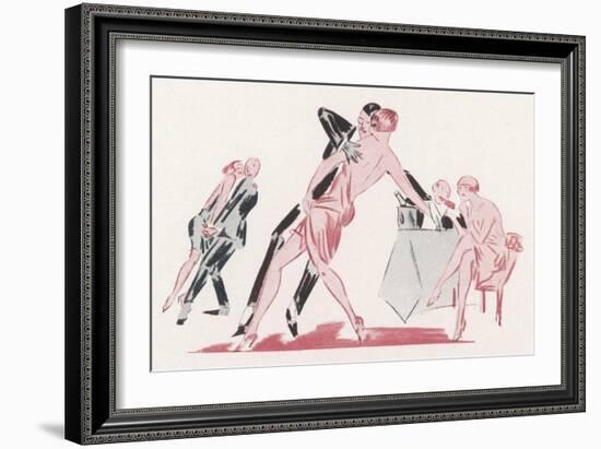 Night-Club Couple Show How Sexy the Tango Can Be-Raldejo-Framed Art Print