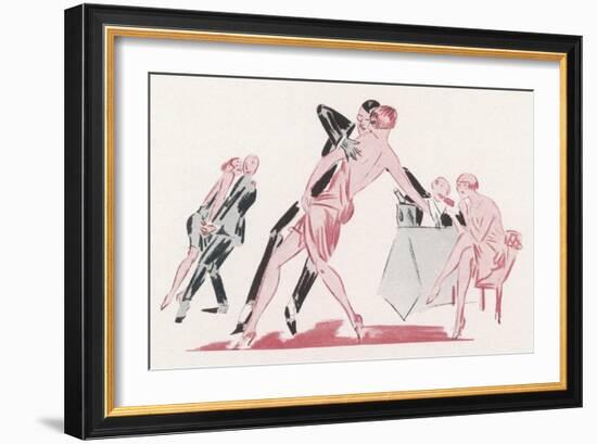 Night-Club Couple Show How Sexy the Tango Can Be-Raldejo-Framed Art Print