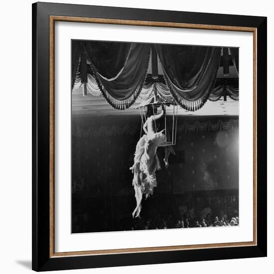 Night Club Dancer Performing a Bird Cage Scene-Yale Joel-Framed Photographic Print