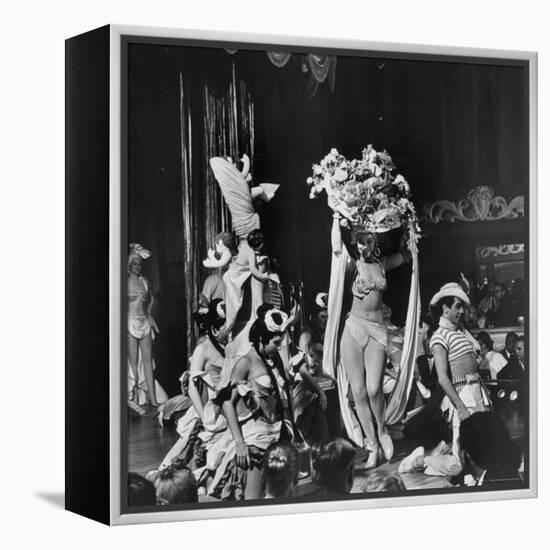 Night Club Dancers Performing a Scene on Stage-Yale Joel-Framed Premier Image Canvas