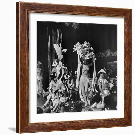 Night Club Dancers Performing a Scene on Stage-Yale Joel-Framed Photographic Print