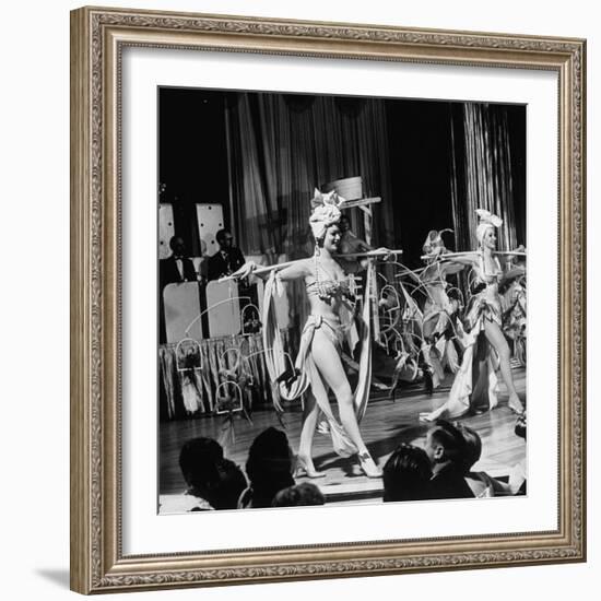 Night Club Dancers Performing a Scene on Stage-Yale Joel-Framed Photographic Print