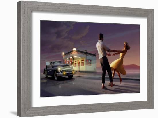 Night Dance-null-Framed Art Print