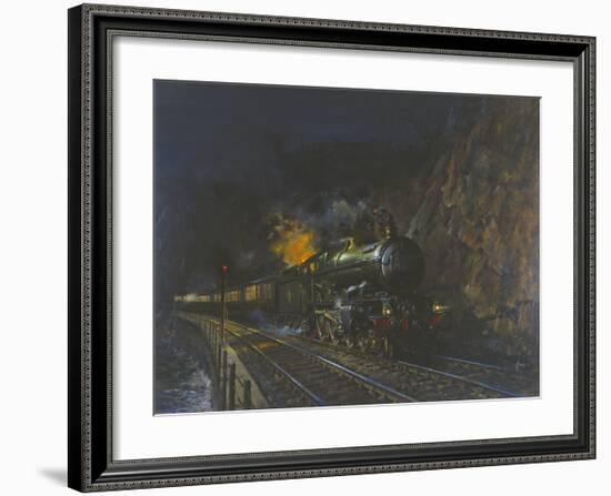 Night Express-Terence Cuneo-Framed Premium Giclee Print