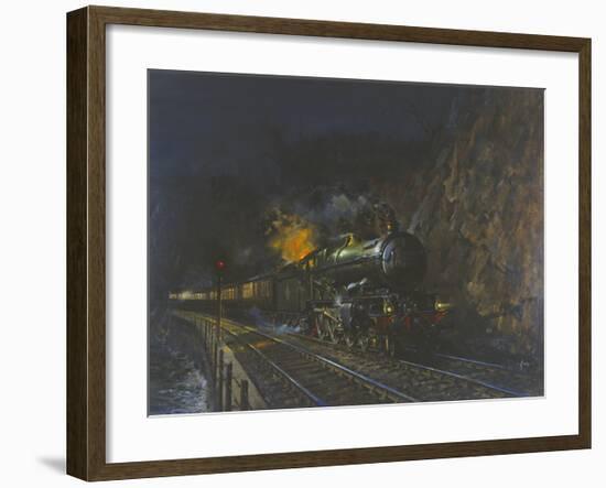 Night Express-Terence Cuneo-Framed Premium Giclee Print