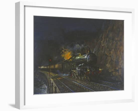 Night Express-Terence Cuneo-Framed Premium Giclee Print