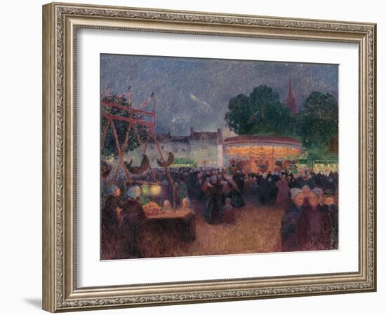 Night Fair at Saint-Pol-De-Léon, Ca 1896-Ferdinand Loyen du Puigaudeau-Framed Giclee Print