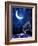 Night Fairy-Tale. Bright Moon and Tree-frenta-Framed Photographic Print