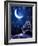 Night Fairy-Tale. Bright Moon and Tree-frenta-Framed Photographic Print