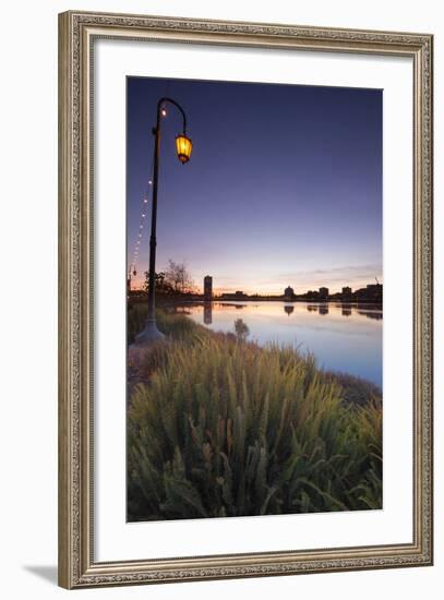 Night Falls at Lake Merritt, Oakland-Vincent James-Framed Photographic Print