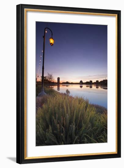 Night Falls at Lake Merritt, Oakland-Vincent James-Framed Photographic Print