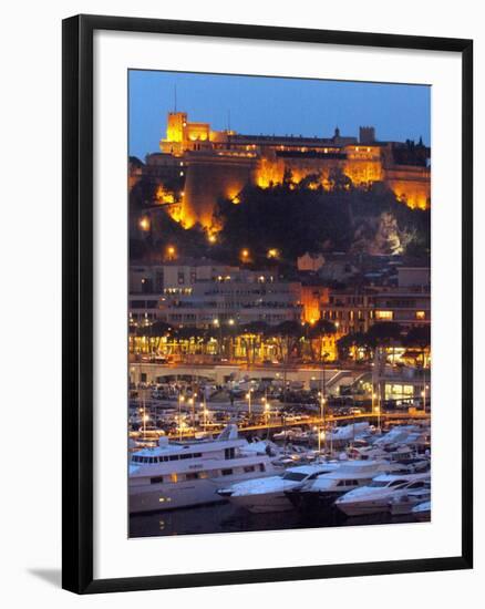 Night Falls onto the Monaco Palace-null-Framed Photographic Print