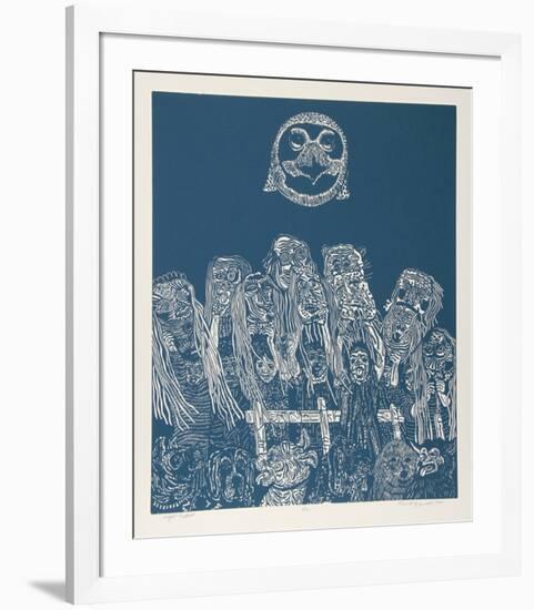 Night Festival (Blue)-Manuel Izqueirdo-Framed Limited Edition