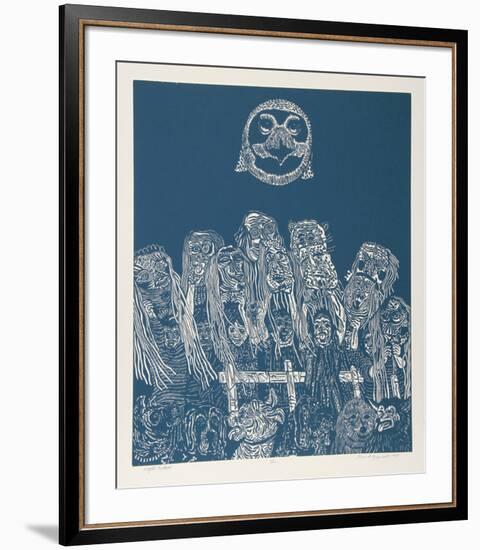 Night Festival (Blue)-Manuel Izqueirdo-Framed Limited Edition