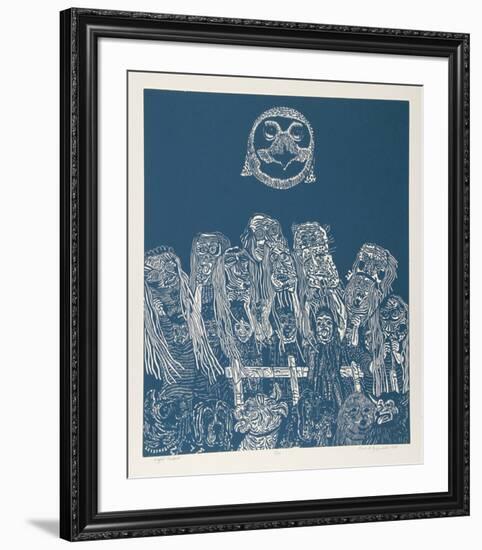 Night Festival (Blue)-Manuel Izqueirdo-Framed Limited Edition