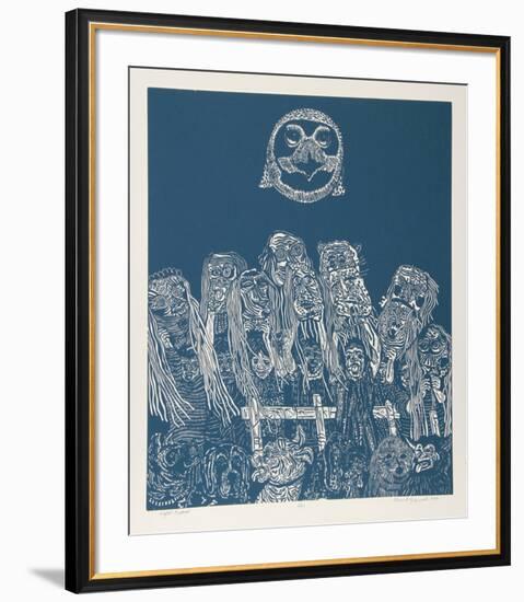 Night Festival (Blue)-Manuel Izqueirdo-Framed Limited Edition